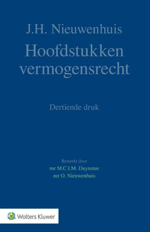 Hoofdstukken vermogensrecht, 9789013167177, Boeken, Studieboeken en Cursussen, Zo goed als nieuw, Verzenden