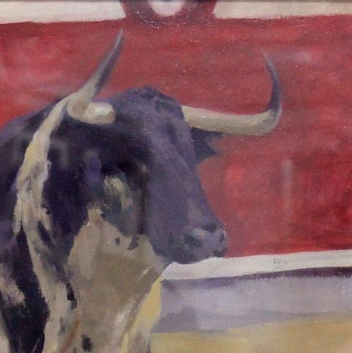 Said Saadi (XX) - Toro berrendo, Antiek en Kunst, Kunst | Schilderijen | Klassiek