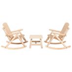 vidaXL 3-delige Loungeset massief vurenhout, Verzenden, Nieuw, Hout, Loungeset