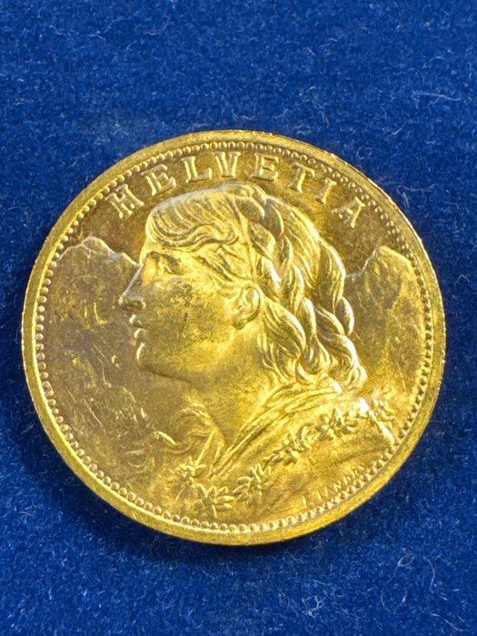 Zwitserland. 20 Francs 1935 (Zonder Minimumprijs), Postzegels en Munten, Munten | Europa | Niet-Euromunten