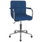 vidaXL Eetkamerstoel draaibaar stof blauw, Huis en Inrichting, Stoelen, Verzenden, Nieuw, Blauw
