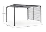 2dekans | Bizotto Pergola Noah - Met Schuifdak - 300 x 360 x, Tuin en Terras, Overkappingen, Ophalen of Verzenden, Zo goed als nieuw