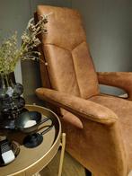 Relaxfauteuil Hoogeveen microleder Bull 09 Camel, Nieuw, Trendy - moderne relaxfauteuils en sta op stoelen, 75 tot 100 cm, Leer