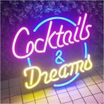 Cocktails & Dreams NEON sign bord led lichtbord verlichting, Verzamelen, Merken en Reclamevoorwerpen, Verzenden, Nieuw