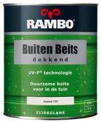 Rambo Buitenbeits Dekkend Zijdeglans - Ivoorwit 1101 - 0,..., Wit, Nieuw, Beits, Ophalen of Verzenden