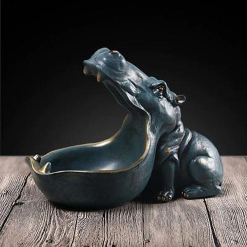Nijlpaard Beeld Sleutelhouder - Decor Miniatuur Ornament, Tuin en Terras, Overige Tuin en Terras, Nieuw, Verzenden