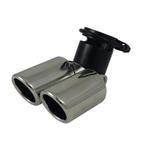 Uitlaatsierstuk RVS Verstelbaar 2x 63mm rond - passend, Auto-onderdelen, Uitlaatsystemen, Verzenden, Nieuw