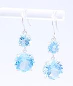 Zonder Minimumprijs - Oorbellen - 14 karaat Witgoud Topaas -, Sieraden, Tassen en Uiterlijk, Oorbellen, Nieuw