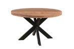 Ronde Eettafel Sturdy Round – Mangohout &amp; Zwart Staal | 14, Huis en Inrichting, Tafels | Eettafels, Ophalen, Nieuw
