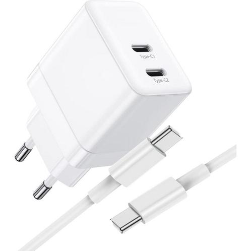 35W USB C Adapter + USB-C Opladerkabel voor Samsung - Met 2, Telecommunicatie, Mobiele telefoons | Telefoon-opladers, Ophalen of Verzenden