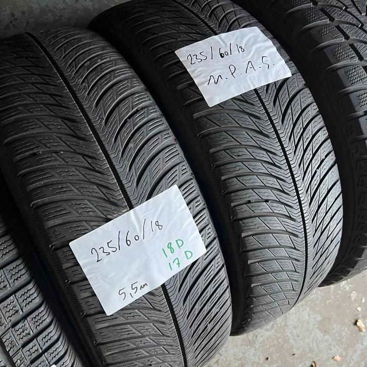 2 x Michelin Pilot Alpin 5 235-60-18 Winterbanden 5,5mm, Auto-onderdelen, Banden en Velgen, 18 inch, Winterbanden, 235 mm, Personenwagen