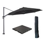 Garden Impressions Hawaii zweefparasol Ø350 cm carbon black, Verzenden, Nieuw