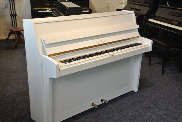 fraaie Schimmel Fortissimo in wit van Veenstra Rheden, Muziek en Instrumenten, Piano's, Hoogglans, Wit, Zo goed als nieuw, Piano