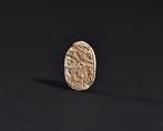 Oude Egypte, tweede tussenperiode Faience Scarab - 1.6 cm