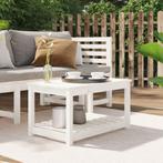 vidaXL Tuintafel 82,5x50,5x45 cm massief grenenhout wit, Tuin en Terras, Tuintafels, Verzenden, Nieuw