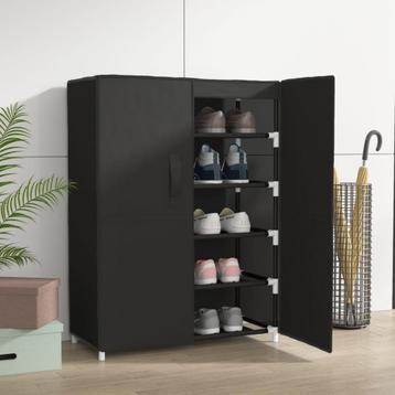 vidaXL Schoenenkast 60x30x90 cm stof zwart beschikbaar voor biedingen