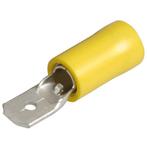 50x Kabelschoen vlakstekker geel 4,0 - 6,0mm² kabel, Ophalen of Verzenden, Nieuw
