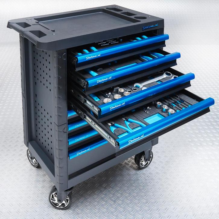 Datona Gevulde gereedschapswagen Extended Plus 8 lades 4, Doe-het-zelf en Verbouw, Gereedschapskisten, Nieuw, Ophalen of Verzenden