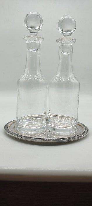 Christofle - Olie-en-azijnstelletje - Verzilverd - Malmaison, Antiek en Kunst, Antiek | Meubels | Tafels