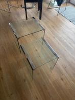Gallotti & Radice - Bijzettafel (2) - Glas, Roestvrij staal