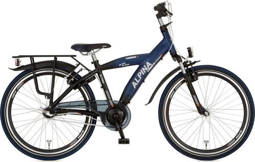 Alpina Yabber jongensfiets 24 3-speed Jet Black - Sporty Bl, Fietsen en Brommers, Fietsen | Kinderfietsjes, Nieuw, Verzenden