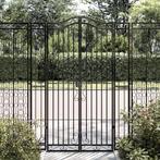 vidaXL Poort 121x8x180 cm smeedijzer zwart, Verzenden, Nieuw