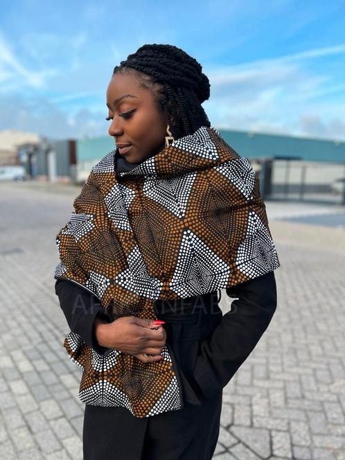 Warme Sjaal met Afrikaanse print Unisex - Mosterd / bruin, Kleding | Dames, Mutsen, Sjaals en Handschoenen, Nieuw, Ophalen of Verzenden