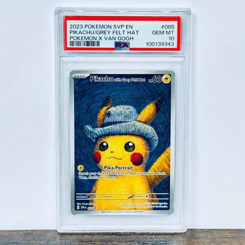 Pokémon Graded card - Pikachu With Grey Felt Hat - Van Gogh, Hobby en Vrije tijd, Verzamelkaartspellen | Pokémon