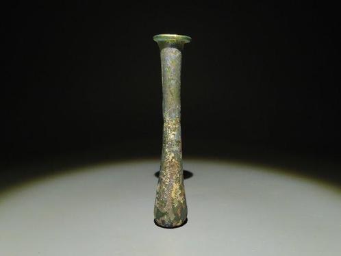 Oud-Romeins Glas Fles, 1e - 2e eeuw na Christus. 10,6 cm, Verzamelen, Mineralen en Fossielen