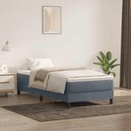 vidaXL Boxspring zonder matras fluweel donkergrijs 90x220 cm, Verzenden, Nieuw, Grijs, Stof
