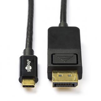 USB C naar DisplayPort kabel - Goobay - 1.2 meter (4K@60Hz), Computers en Software, Pc- en Netwerkkabels, Nieuw, Verzenden