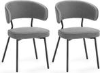 2x eetkamerstoel - keukenstoel - gestoffeerd en metaal -, Huis en Inrichting, Stoelen, Verzenden, Nieuw