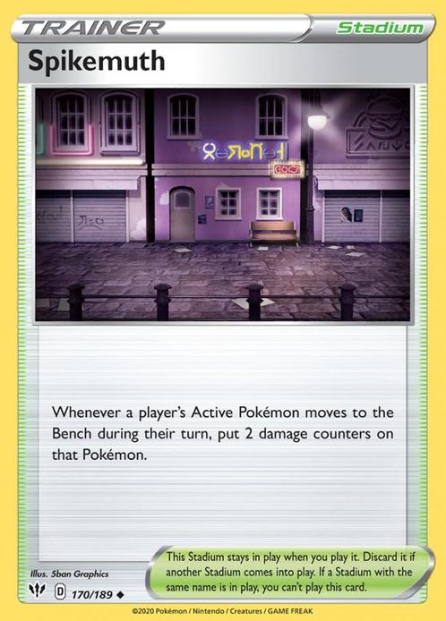 Spikemuth 170/189 Darkness Ablaze, Hobby en Vrije tijd, Verzamelkaartspellen | Pokémon, Losse kaart, Nieuw, Foil, Ophalen of Verzenden
