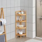 [en.casa] Staand rek Lestijärvi bamboe hoekrek 80x23x23 cm, Huis en Inrichting, Verzenden, Nieuw