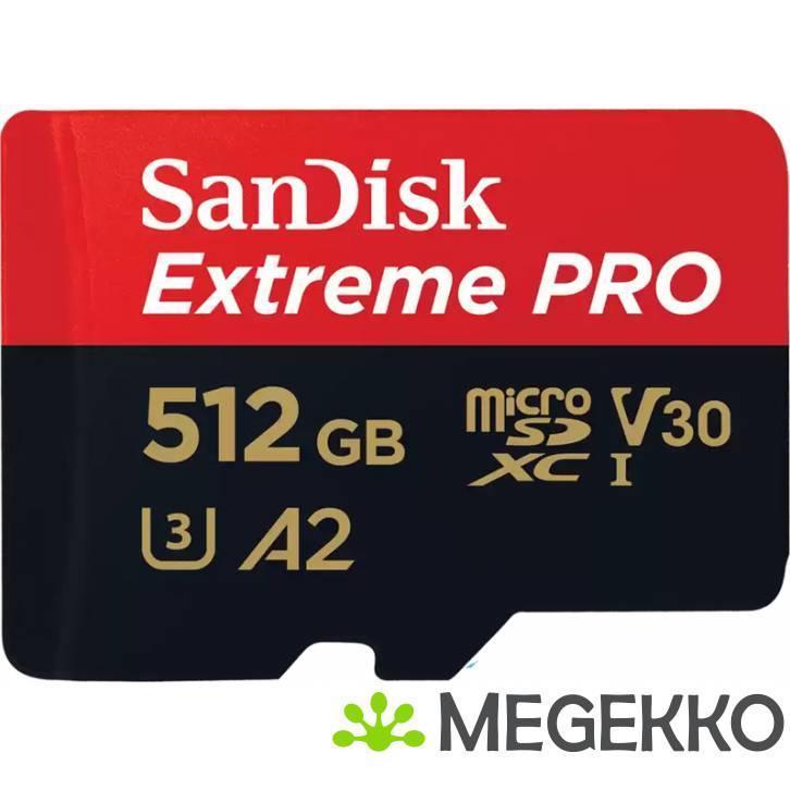 SanDisk Extreme PRO 512GB MicroSDXC Geheugenkaart, Computers en Software, RAM geheugen, Nieuw, Verzenden