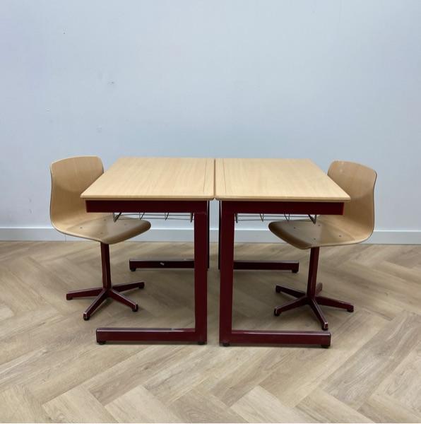 complete schoolset Galvanitas 10 stuks tafels + stoelen, Huis en Inrichting, Stoelen, Vijf, Zes of meer stoelen, Gebruikt, Ophalen of Verzenden