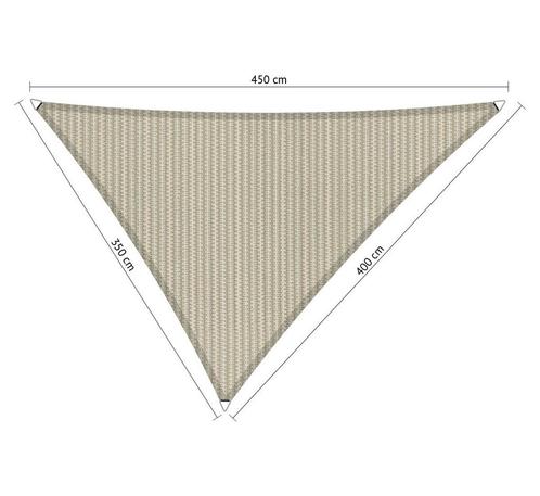 Schaduwdoek driehoek ongelijkzijdig 3,5x4x4,5 Sahara sand, Tuin en Terras, Schaduwdoeken, Nieuw, Ophalen of Verzenden