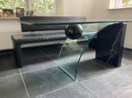 Tafel - Glas, Graniet - Glazen design eetkamertafel met
