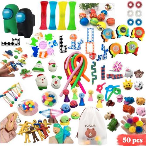 Fidget Toys Pakket - Fidgets - 50 Stuks, Verzamelen, Speelgoed, Verzenden