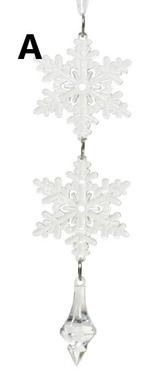 Hanger sneeuwvlok acryl a – 16 cm per stuk decoratie voor, Ophalen of Verzenden, Nieuw