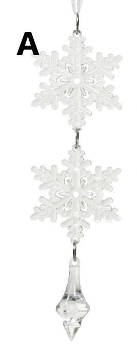 Hanger sneeuwvlok acryl a – 16 cm per stuk decoratie voor, Hobby en Vrije tijd, Knutselen, Nieuw, Ophalen of Verzenden