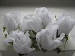 Zijden Roosjes Pure White 5-6 cm 10 stuks, Ophalen of Verzenden, Nieuw