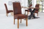 Edele stoel CASA vintage bruine massief houten poten in, Huis en Inrichting, Ophalen of Verzenden, Nieuw
