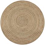 Rond Jute Kleed 150cm | Tweedekansje, Uniek Stuk!, Huis en Inrichting, Stoffering | Tapijten en Kleden, Beige, 150 tot 200 cm