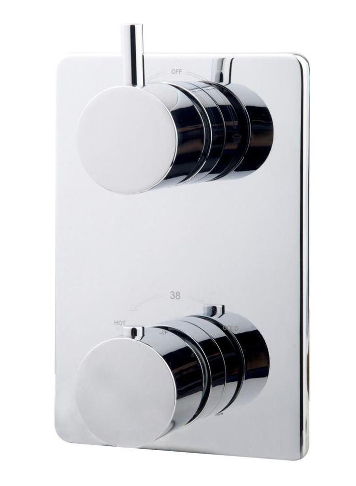 Afbouwdeel Wiesbaden Caral Thermostatisch 2-Weg Chroom, Doe-het-zelf en Verbouw, Sanitair, Kraan, Nieuw, Chroom, Ophalen of Verzenden