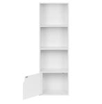 Staande Boekenkast met 4 Compartimenten – Kubus Kast Wit, Minder dan 50 cm, Verzenden, 100 tot 150 cm, Nieuw