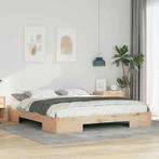 vidaXL Bedframe met opslag Bruin 180 x 200 cm Massief, Verzenden, Nieuw, Bruin, Hout