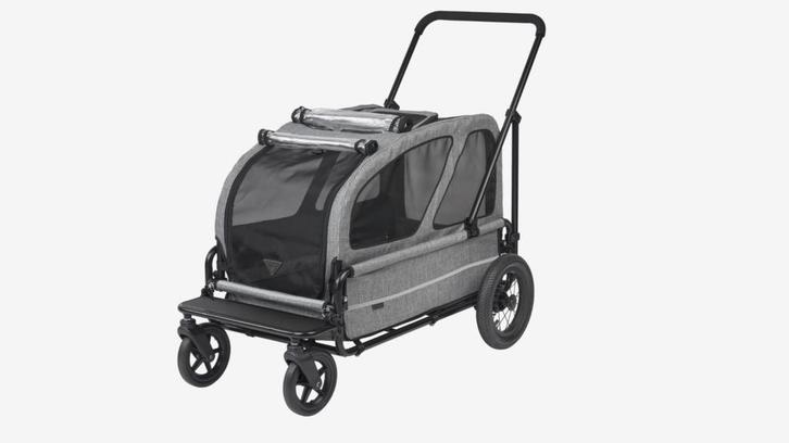 AirBuggy Carriage Set Earth Grey – Honden buggy - Comfortabe, Dieren en Toebehoren, Hondenmanden, Nieuw, Verzenden