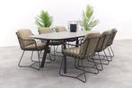 Taste Prego/Manolo Deens ovale tuinset - 7-delig - 240x103, Tuin en Terras, Tuinsets en Loungesets, Verzenden, Nieuw, Rvs, Tuinset