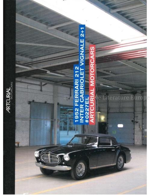 FERRARI 212 INTERCABRIOLET VIGNALE 0227EL ARTCURIAL PARIS, Boeken, Auto's | Boeken, Ferrari